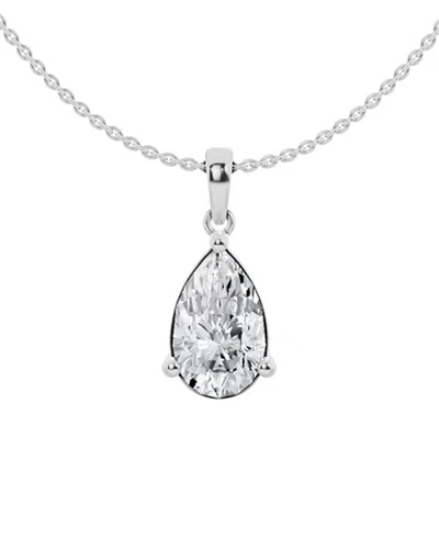 Lab Grown Diamonds 14k 2.00 Ct. Tw. Lab Grown Diamond Solitaire Pendant Necklace In Metallic
