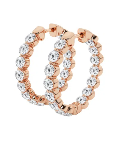 Lab Grown Diamonds 14k Rose Gold 3.05 Ct. Tw. Lab Grown Diamond Earrings