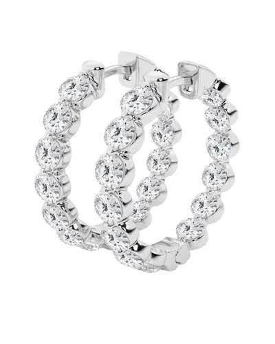 Lab Grown Diamonds 14k 4.00 Ct. Tw. Lab Grown Diamond Earrings In Metallic