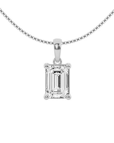 Lab Grown Diamonds 14k 2.00 Ct. Tw. Lab Grown Diamond Solitaire Pendant Necklace In White