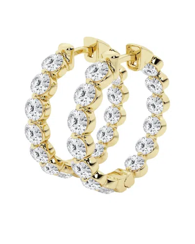 Lab Grown Diamonds 14k 3.36 Ct. Tw. Lab Grown Diamond Earrings In Gold