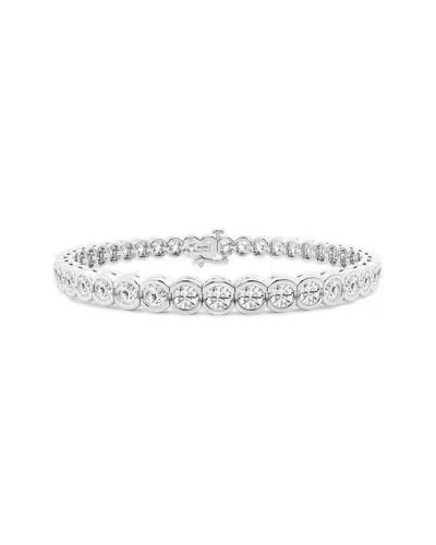 Lab Grown Diamonds 14k 10.01 Ct. Tw. Lab Grown Diamond Bracelet In Metallic