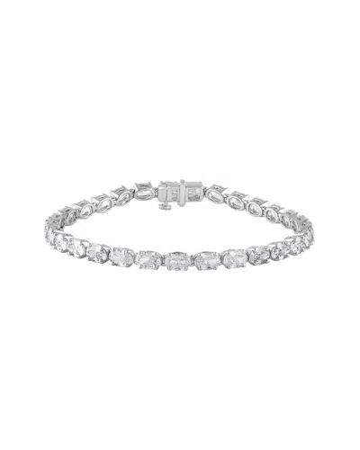 Lab Grown Diamonds 14k 10.01 Ct. Tw. Lab Grown Diamond Bracelet In Metallic