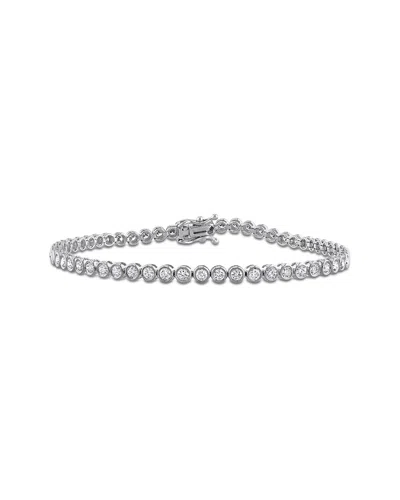 Lab Grown Diamonds 14k 2.00 Ct. Tw. Lab-grown Diamond Tennis Bracelet In Metallic