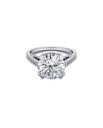 Lab Grown Diamonds 14k 3.35 Ct. Tw. Lab-grown Diamond Ring In Metallic