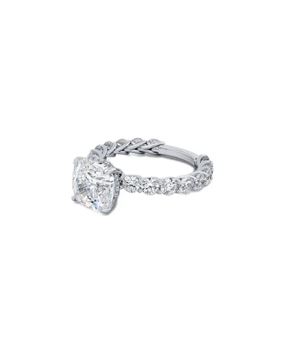 Lab Grown Diamonds 14k 3.70 Ct. Tw. Lab-grown Diamond Ring In Metallic