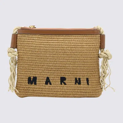 Marni Beige Raffia Marcel Summer Bag Shoulder Bag