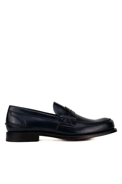 Church's Pembrey Moccasins In Brushed Leather In Black
