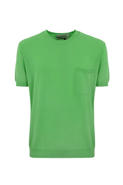 Amaranto T-shirt With Pocket In Menta