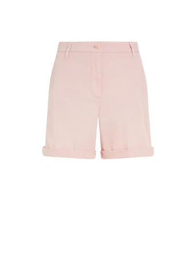 Tommy Hilfiger Mom Chino Shorts With Turned-up Hems In Whimsy Pink