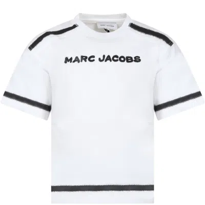 Marc Jacobs Kids' Logo-print Cotton T-shirt In White