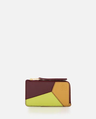Loewe Puzzle Coin Leather Cardholder In Multicolour