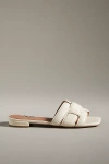 Bibi Lou Holly Flats In White Leather In Beige