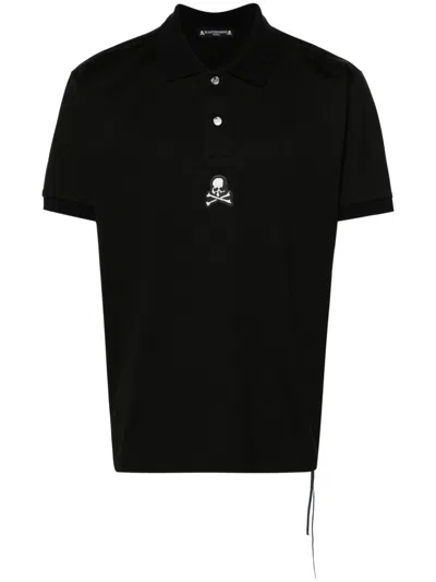 Mastermind Japan Black Boxy Skull Polo