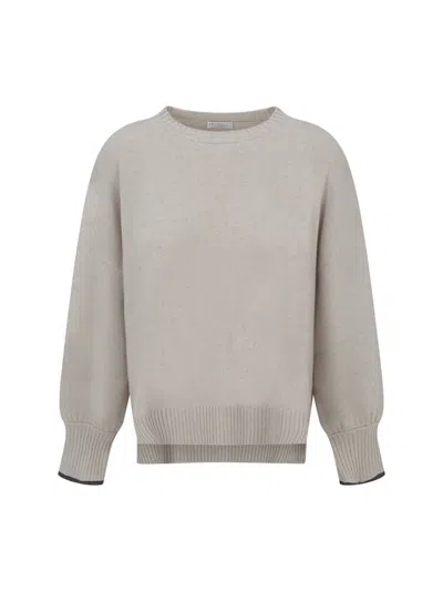 Brunello Cucinelli Sweater In Feather