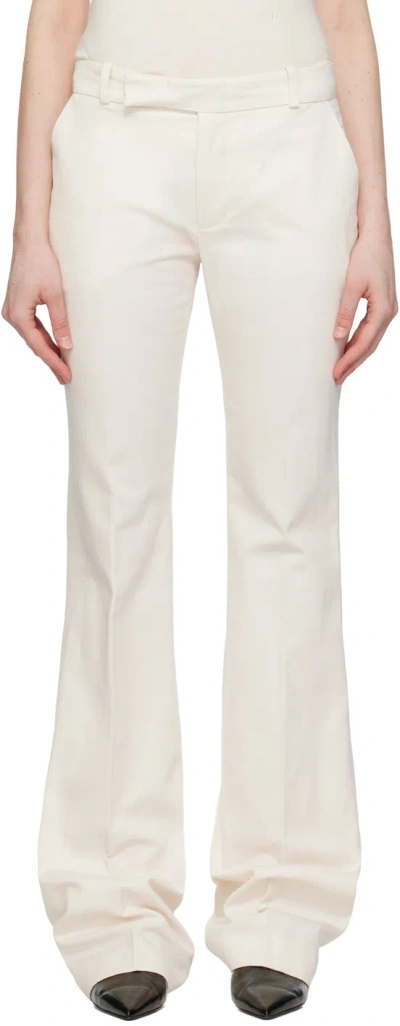 Ludovic De Saint Sernin Bum Cotton Canvas Midrise Straight Trousers In White