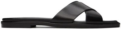 Aeyde Sonia Leather Sandals In Black