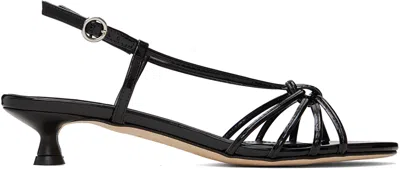 Aeyde Rhonda Leather Sandals In Black
