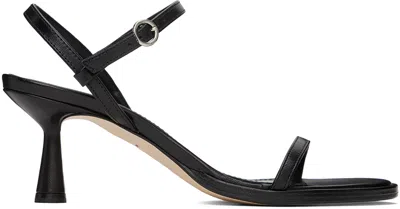 Aeyde Mikita Leather Sandals In Black