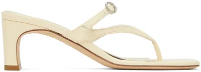 Aeyde Giselle Patent-leather Sandals In White