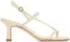 Aeyde 65mm Elise Leather Thong Sandals In Cream