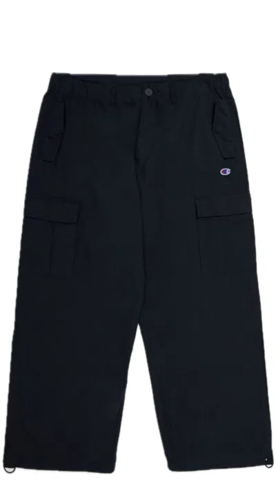 Champion Reverse Weave Cotton Baggy Pants In Black