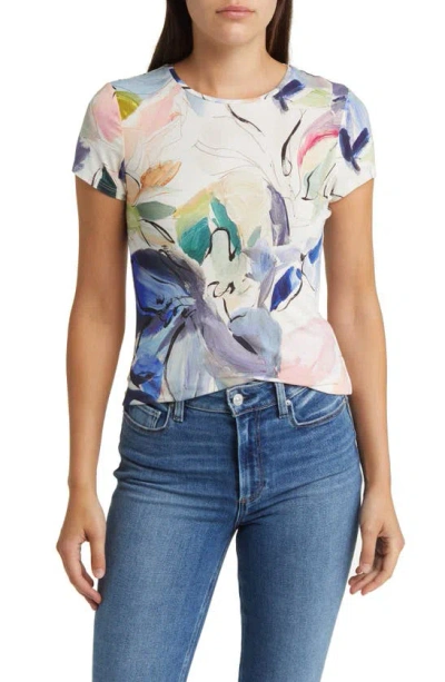 Ted Baker Elehna Printed Fitted Tee In White