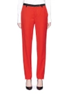 LANVIN Satin trim wool twill pants