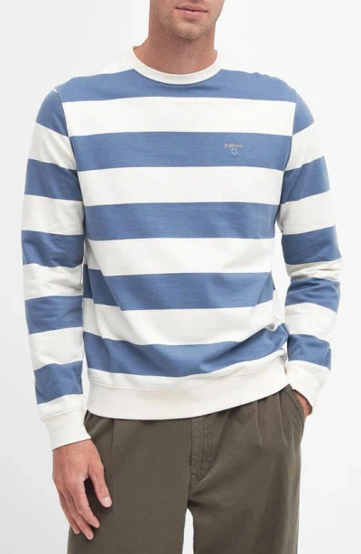 Barbour Shorwell Stripe Crew Sweatshirt Dark Chambray