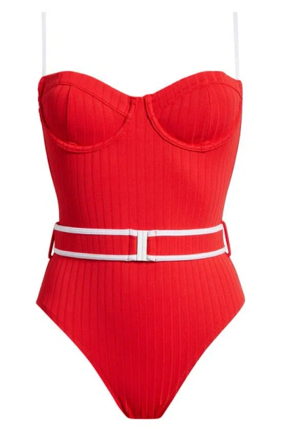 Solid & Striped The Spencer One-piece Swimsuit In Lipstick Red