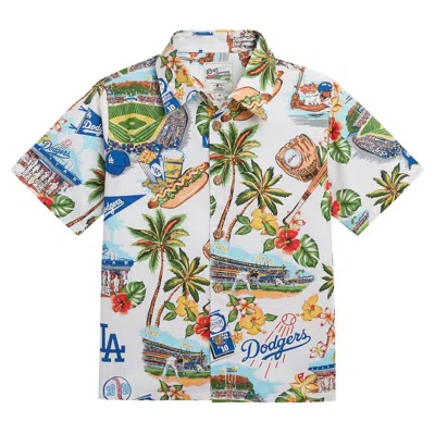 Reyn Spooner Kids' Youth  White Los Angeles Dodgers Scenic Button-up Shirt