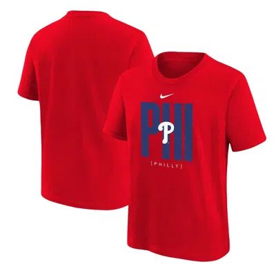 Nike Kids' Youth  Red Philadelphia Phillies Scoreboard T-shirt