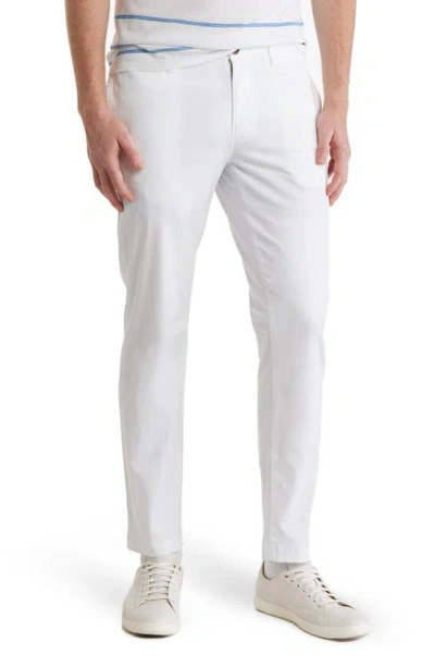 14th & Union The Wallin Stretch Twill Trim Fit Chino Pants In White