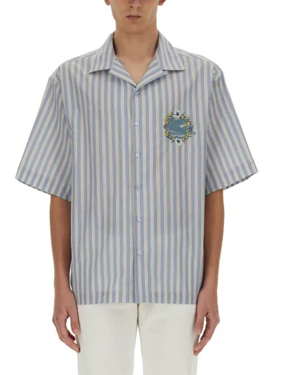 Etro Bowling Shirt In S Rigato