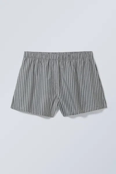 Weekday Relaxed Boxer Cotton Shorts In Multi