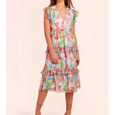 Amanda Uprichard Chamomile Dress In Kiawah Print In Pink