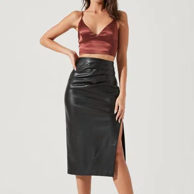 Astr Melody Midi Skirt In Black