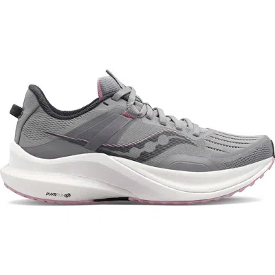 Saucony Women's Tempus Running Shoes - D/wide Width In Alloy/quartz In Grey