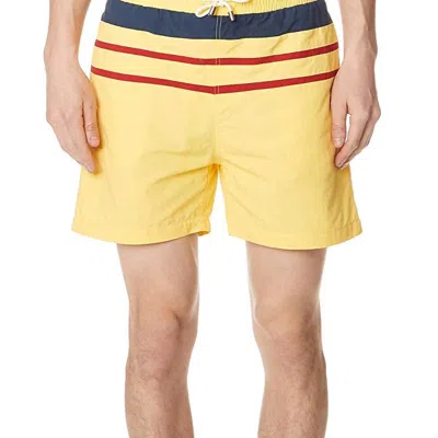 Solid & Striped The Classic Drawstrings Swim Shorts Trunks In Colorblock In Yellow