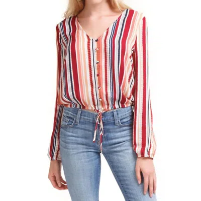 Bb Dakota Grigio Girl Stripe Top In Ivory In White