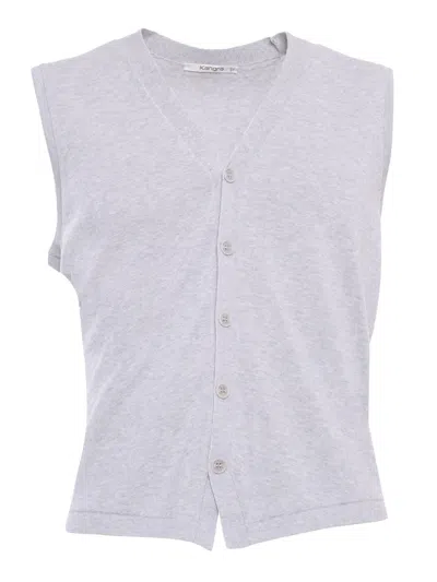 Kangra Cashmere Knitted Vest In Gray