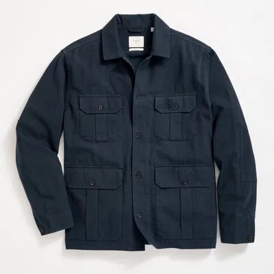 Billy Reid Pelican Safari Overshirt - Carbon Blue