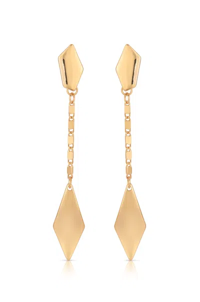 Ettika 18k Gold Plated Kite Drop Earrings