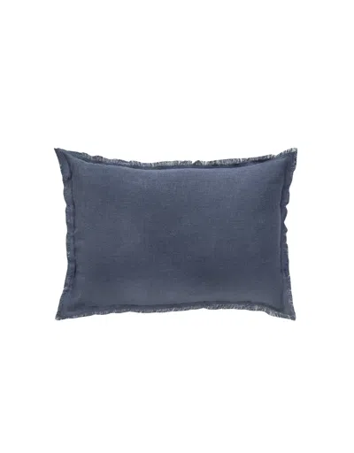 Anaya Home So Soft Navy Blue Linen Pillow