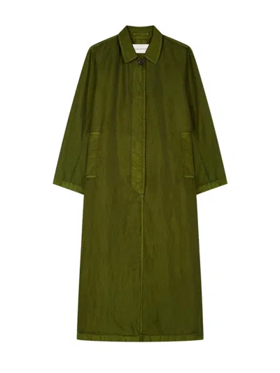 Dries Van Noten Raincoat With A Loose Fit In Green