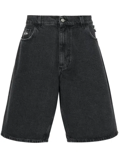 Alyx Distressed-effect Denim Shorts In Black