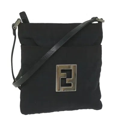 Fendi Zucca Black Canvas Shoulder Bag ()