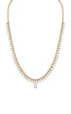 Jemma Wynne One-of-a-kind Connexion Diamond Fringe Necklace With Diamond Pear Center In Yellow