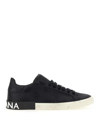 Dolce & Gabbana Sneakers With Logo In Black