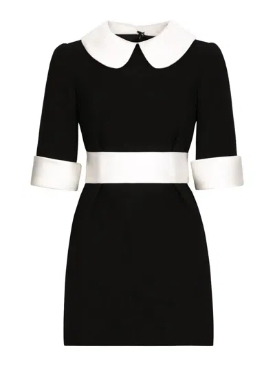 Dolce & Gabbana Short Sleeve Dress In Black
